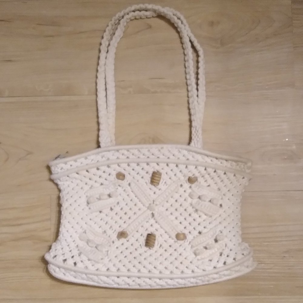 Macrame Purse - Vintage 1990s